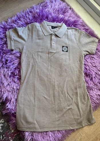 Düğmeli Bej Erkek Polo Tişört - Görsel 2