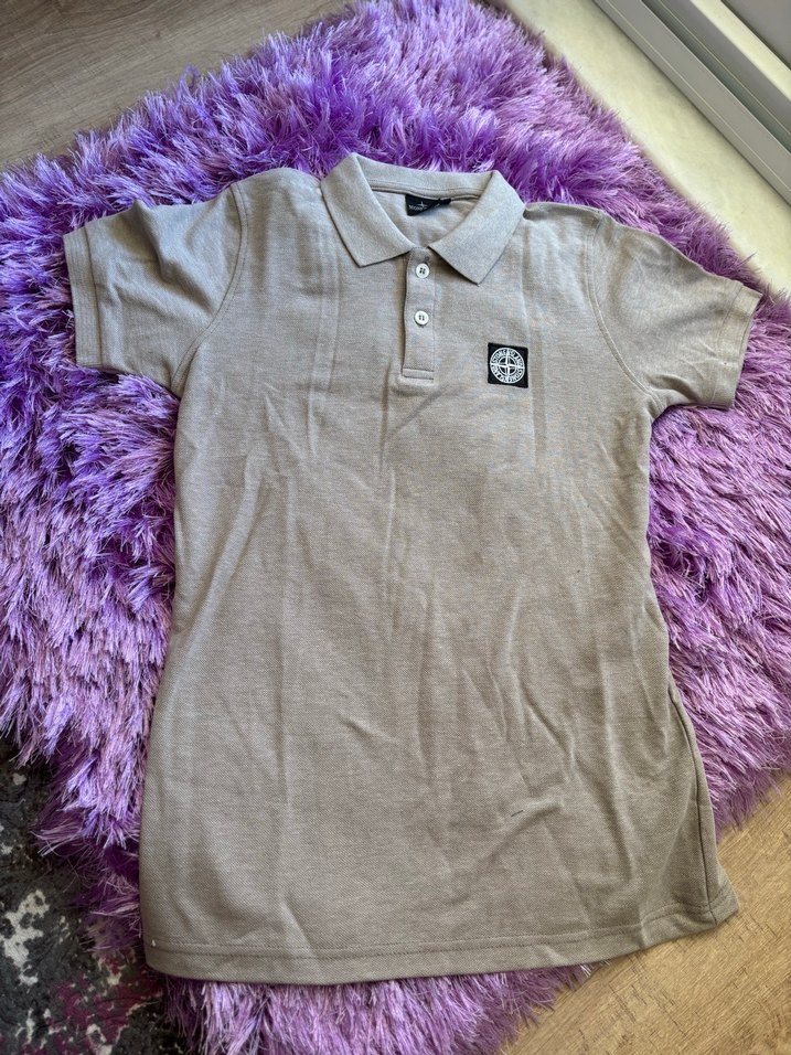 Düğmeli Bej Erkek Polo Tişört - Görsel 2