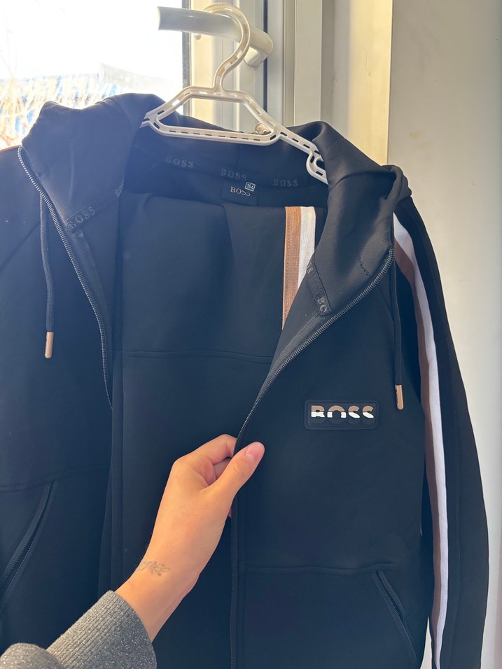 Siyah Fermuarlı Erkek Sweatshirt - Görsel 2