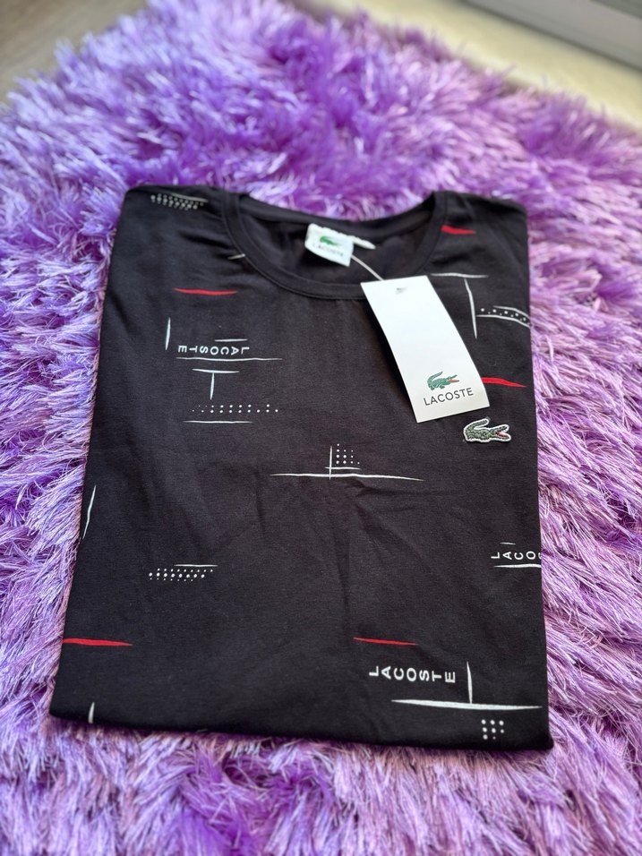 Lacoste Siyah Baskılı Erkek Tişört - Görsel 2