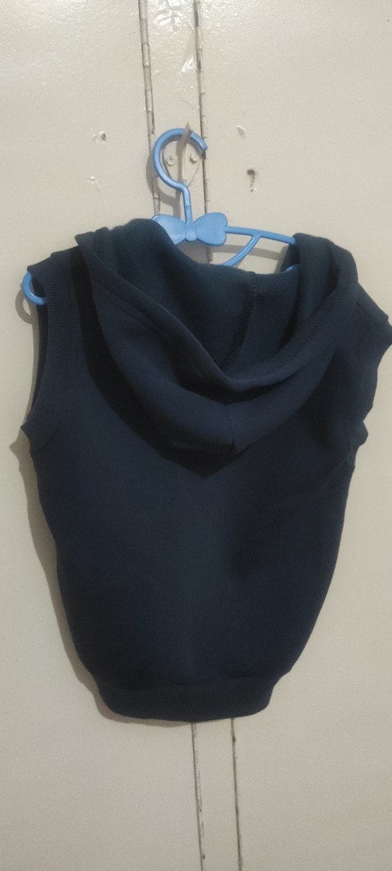 Renkli Baskılı Kapüşonlu Kız Çocuk Yeleği - Görsel 2