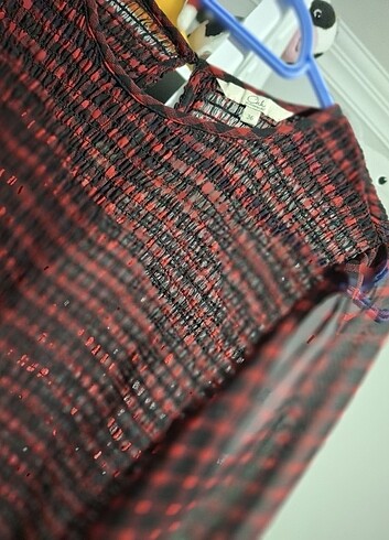 Bayan ekoseli elbise  - Görsel 2