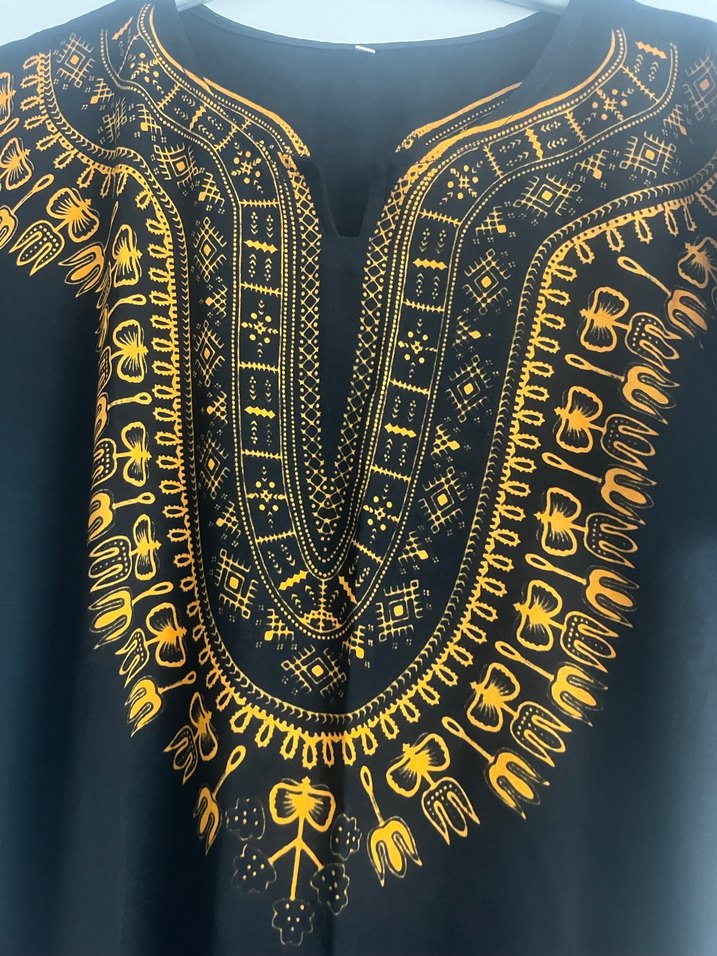 El İşlemeli Siyah Uzun Bohem Elbise - Görsel 3