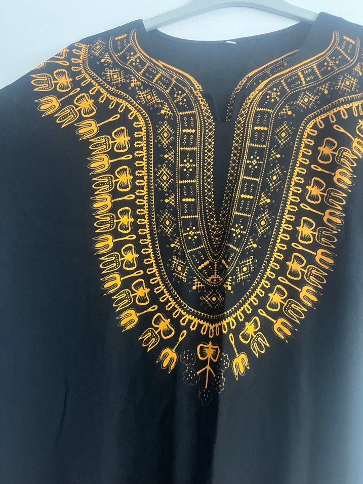 El İşlemeli Siyah Uzun Bohem Elbise - Görsel 4