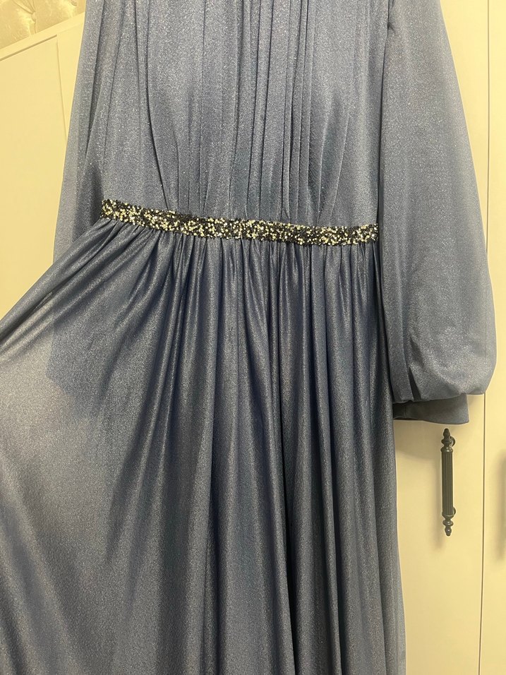 Bohem Uzun Kollu Uzun Abiye Elbise - Görsel 3