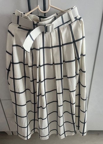 Ekose Desenli Pilili Midi Etek - Görsel 4