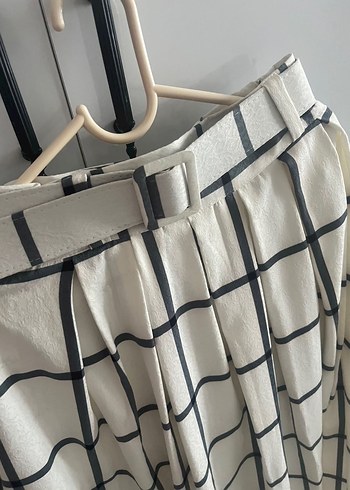 Ekose Desenli Pilili Midi Etek - Görsel 5