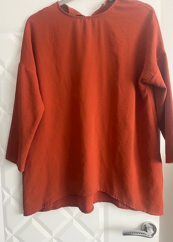 Kiremit Keten Salaş Kadın Tunik - Görsel 6