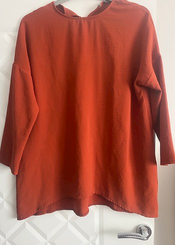 Kiremit Keten Salaş Kadın Tunik - Görsel 2