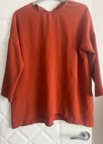 Kiremit Keten Salaş Kadın Tunik - Görsel 3