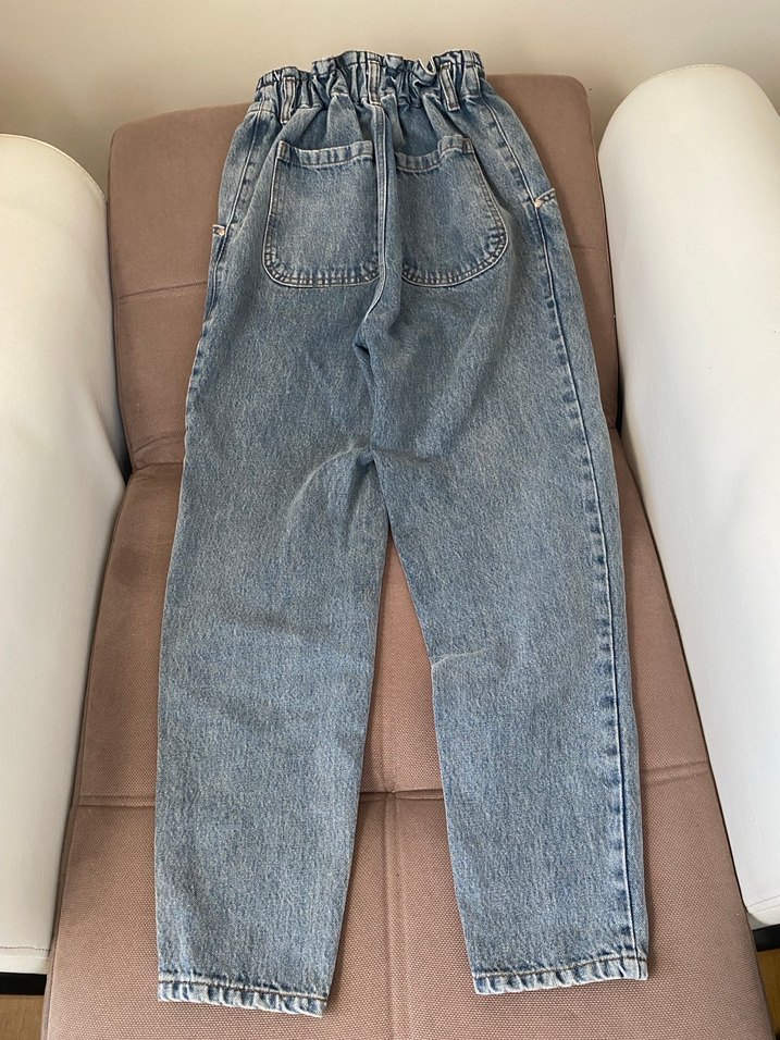 Düğmeli Bohem kot pantolon jeans - Görsel 3