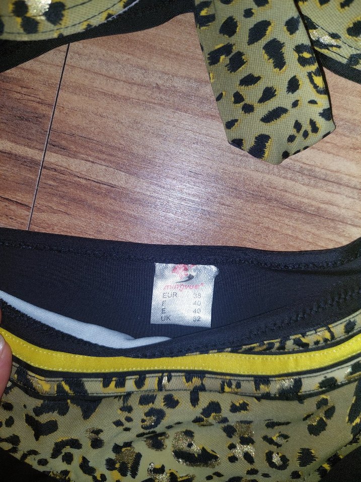 Leopar Desenli Sarı Bikini Takımı - Görsel 2