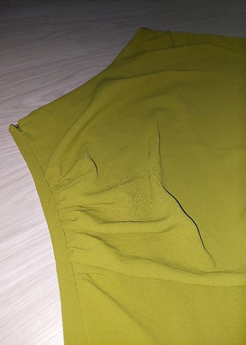 Drapeli Yeşil Gece Elbise - Görsel 2