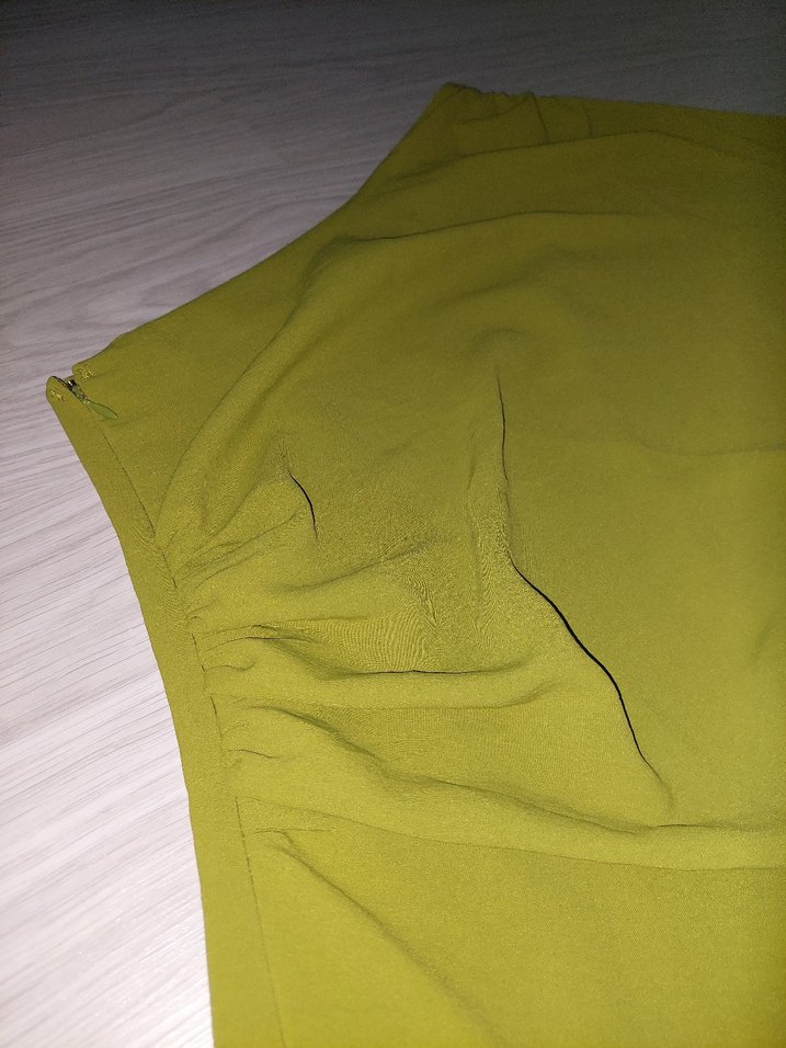 Drapeli Yeşil Gece Elbise - Görsel 2