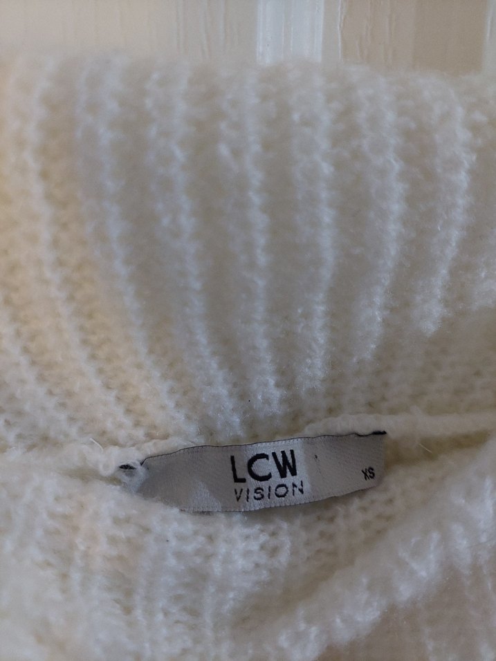 Beyaz Örgü Kadın Triko Bluz - Görsel 2