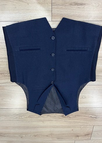 Lacivert Düğmeli Erkek Yelek - Görsel 5