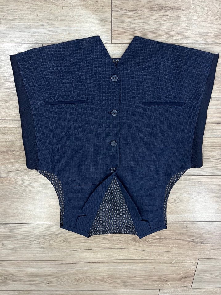 Lacivert Düğmeli Erkek Yelek - Görsel 5
