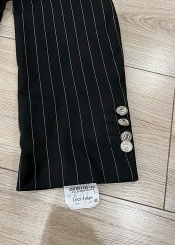 56 Drop /6 Çizgili Siyah Erkek Takım - Görsel 2