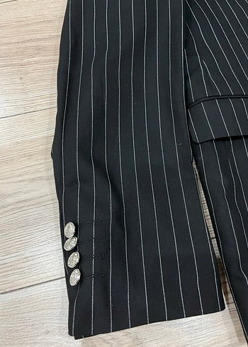 56 Drop /6 Çizgili Siyah Erkek Takım - Görsel 5