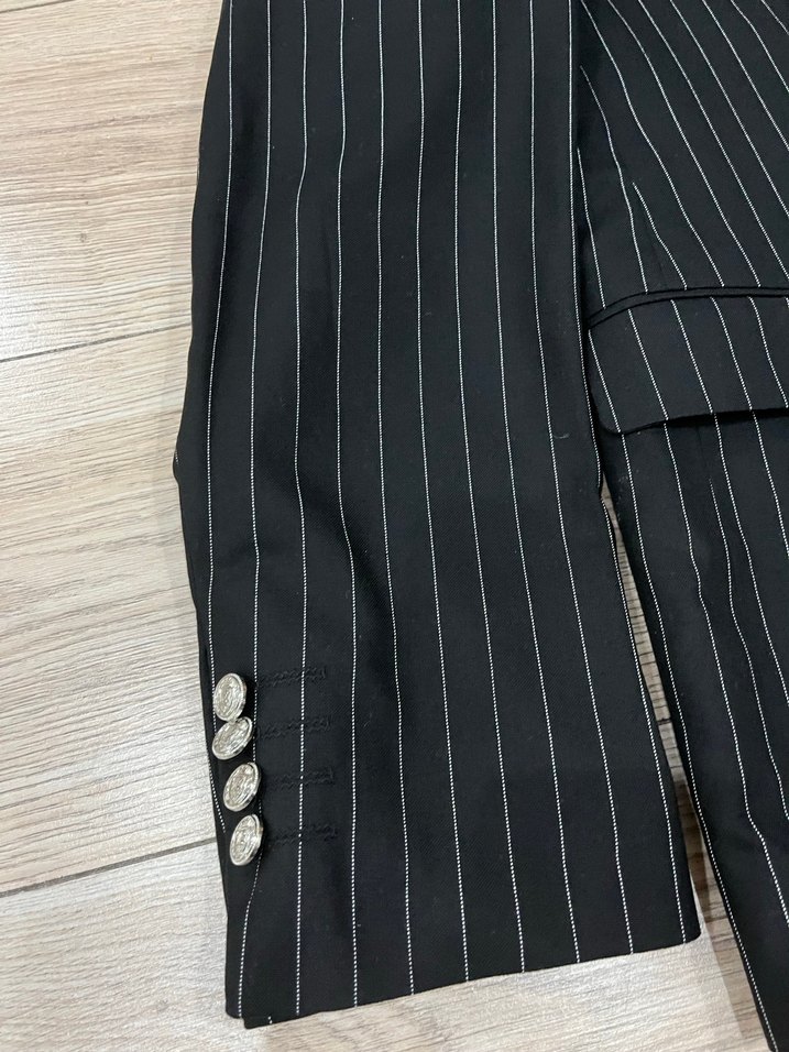 56 Drop /6 Çizgili Siyah Erkek Takım - Görsel 5