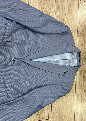 Turkuaz Erkek Ofis Takım Ceketi, Düğmeli, Normal Boy - Görsel 7