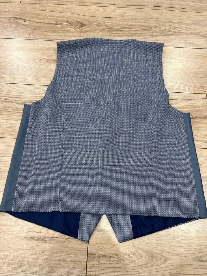 Gri Düğmeli Erkek Yelek - Görsel 5