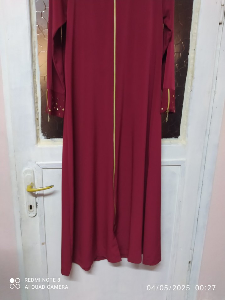 Bordo Uzun Kollu Kadın Elbise - Görsel 3