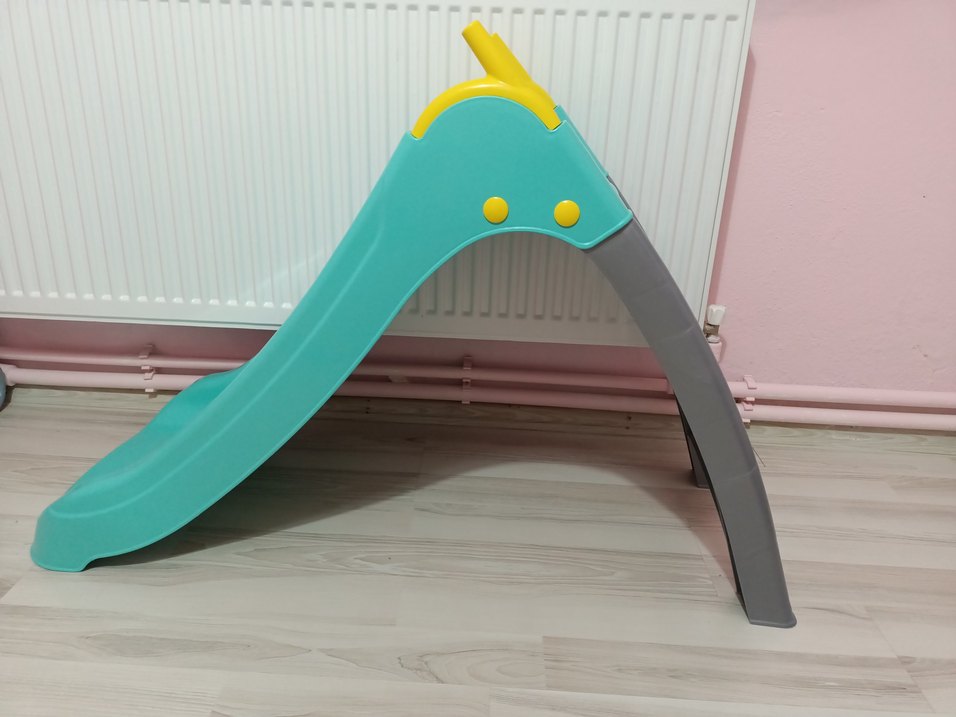 Turkuaz ve Gri Çocuk Kaydırak - Görsel 5