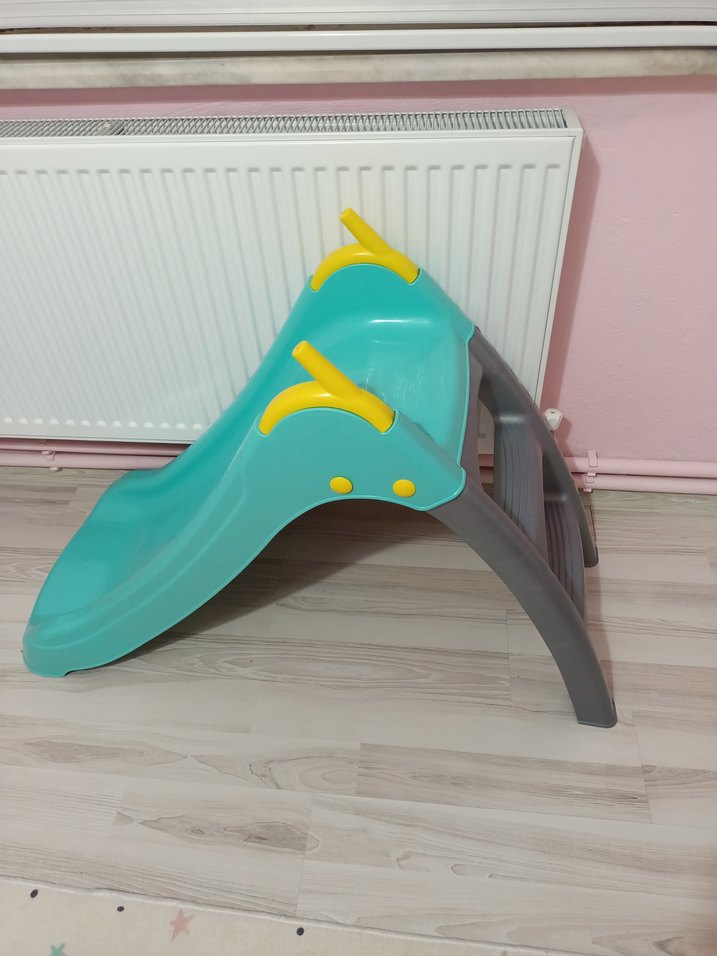 Turkuaz ve Gri Çocuk Kaydırak - Görsel 3