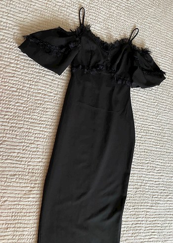 Uzun Siyah Gotik Kalem Elbise - Görsel 6