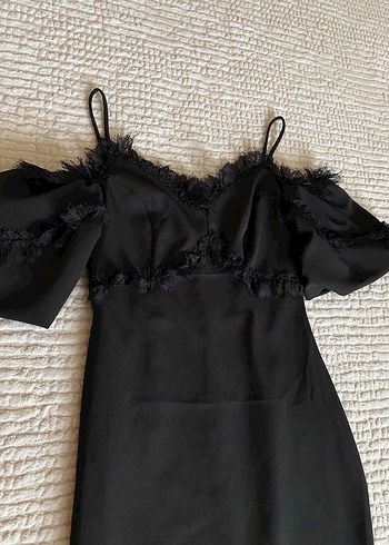 Uzun Siyah Gotik Kalem Elbise - Görsel 5