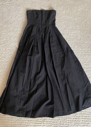 Quzu Siyah Straplez Elbise - Görsel 3