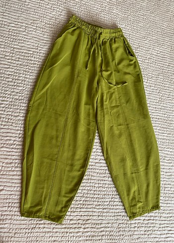 ZARAYeşil Bol Kesim Keten Pantolon - Görsel 2