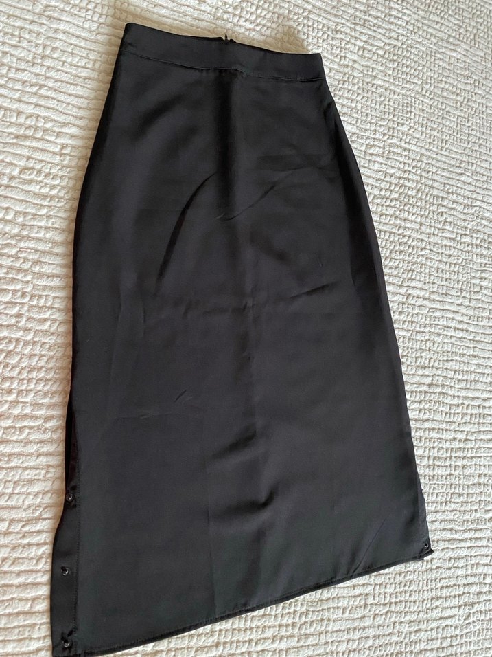 Siyah Uzun Kadın Etek - Görsel 3