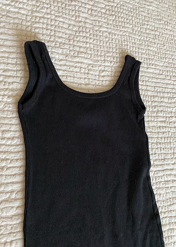 Bershka Siyah Kadın Uzun Kolsuz Elbise - Görsel 2