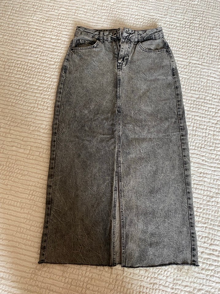 Kıton Gri Uzun Denim Etek - Görsel 2