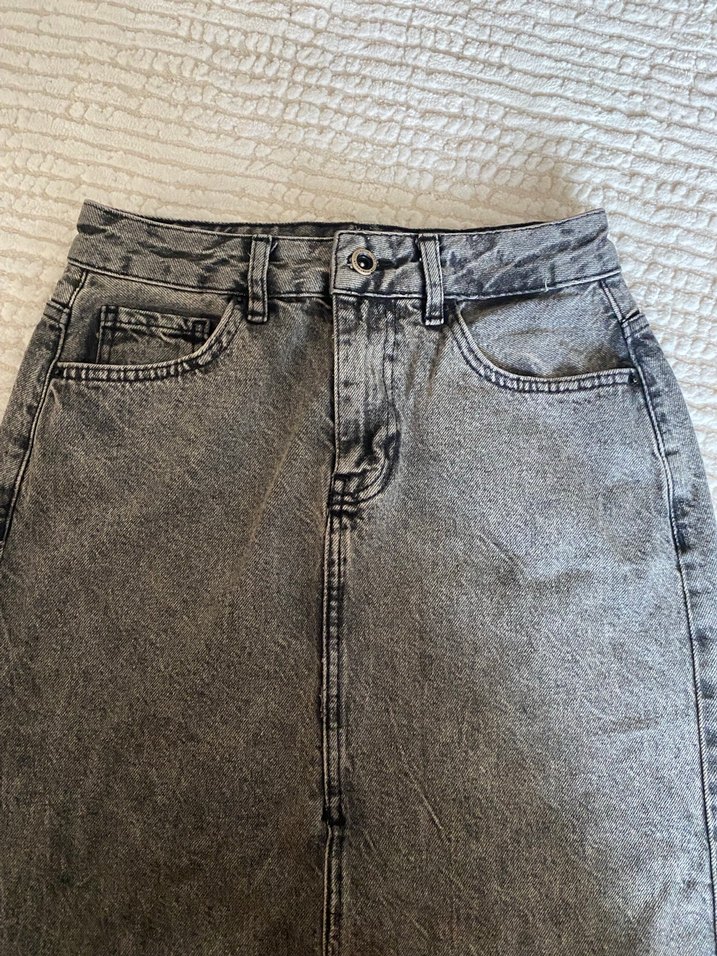 Kıton Gri Uzun Denim Etek - Görsel 5