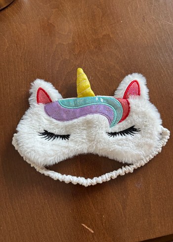 Renkli Kürklü Unicorn Uyku Maskesi - Görsel 3