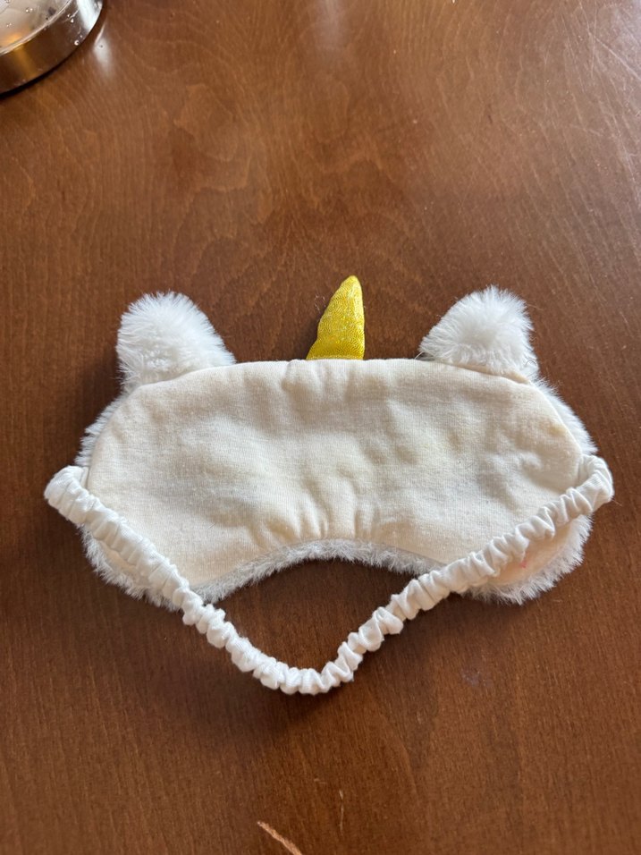Renkli Kürklü Unicorn Uyku Maskesi - Görsel 2