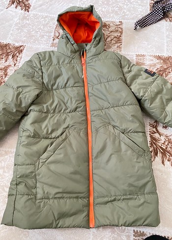 Kapüşonlu Gri Erkek Çocuk Mont - Görsel 3