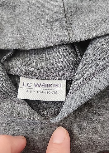 Kapüşonlu Gri Kız Sweatshirt crop - Görsel 2