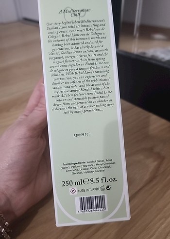 Rebul Lime Kadın Kolonyası 80 ml - Görsel 3