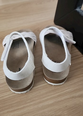 Kız Çocuk Krem Örgülü Sandalet - Görsel 7