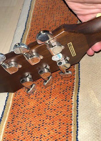 Koyu Kahverengi Akustik Gitar ephipone 0ı 40 Bİn tl vintage gita - Görsel 4