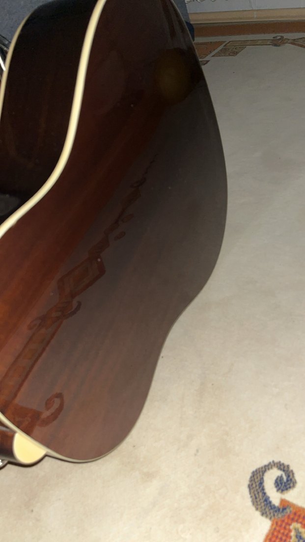 Koyu Kahverengi Akustik Gitar ephipone 0ı 40 Bİn tl vintage gita - Görsel 5