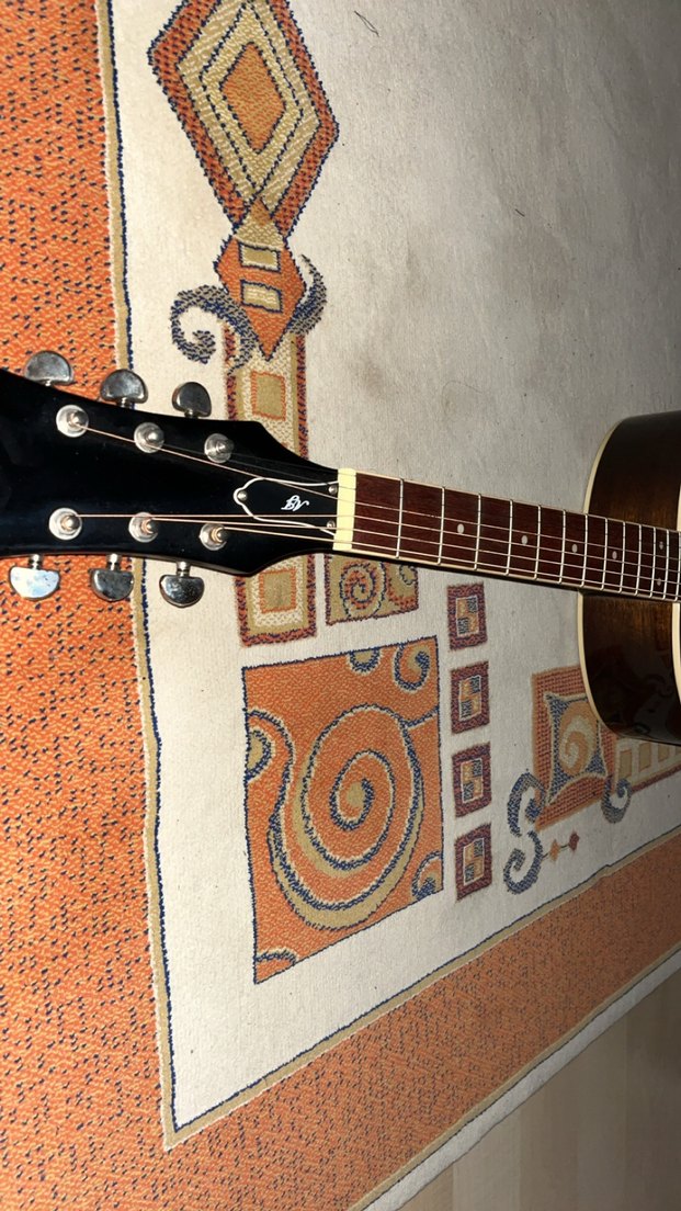 Koyu Kahverengi Akustik Gitar ephipone 0ı 40 Bİn tl vintage gita - Görsel 2