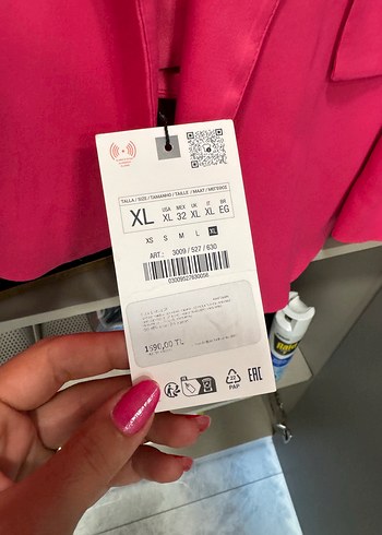 xl Beden pembe Renk Fuşya zara ceket pantolon takım