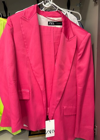 Zara Fuşya zara ceket pantolon takım