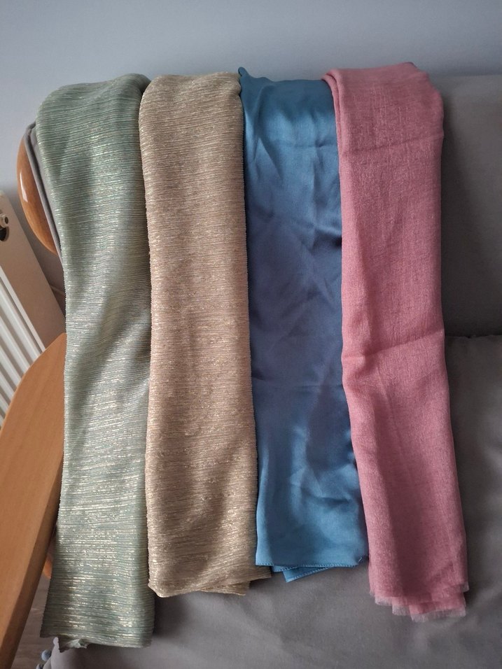 Kadın Pastel Renkli İpek Dokulu Şal - Görsel 2