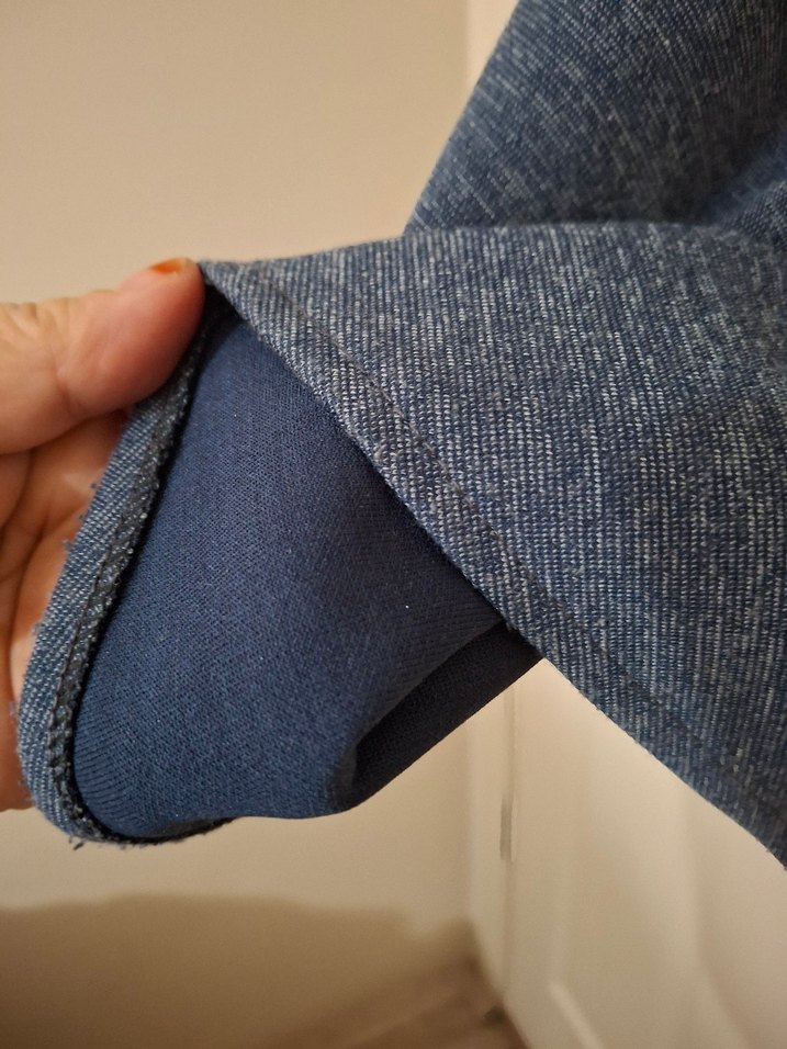 Mavi Rahat Kesim Midi Etek - Görsel 4